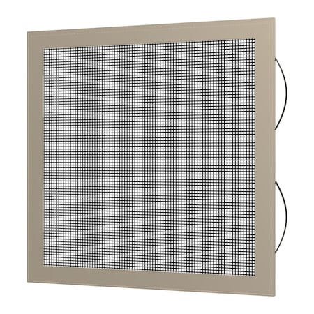 24 in W x 55 in H Double-Hung Window Screen, DH8, Aluminum Mesh, Almond -  RITESCREEN, DH8-A29-MSAL-L00-H55-W24